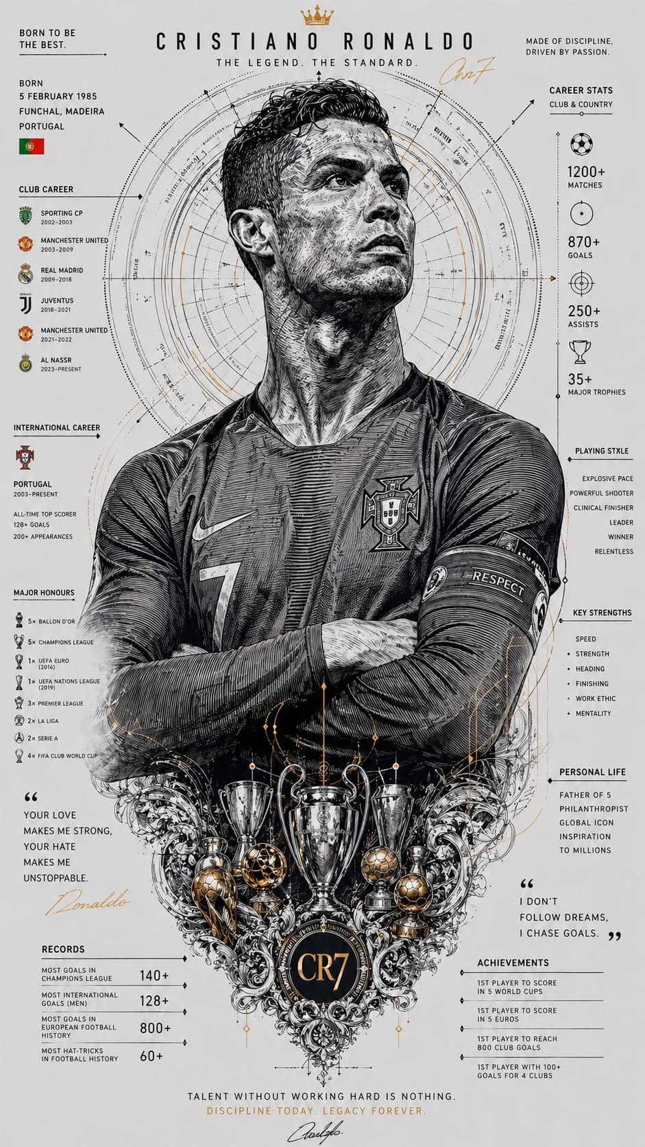 CR7 Career Infographic