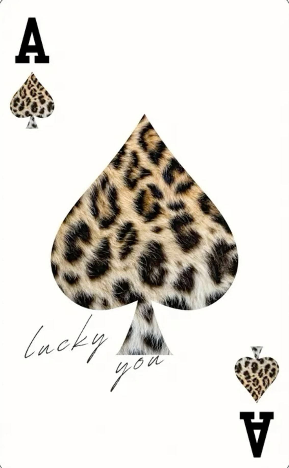 Ace Of Spades Lucky You Leopard Print